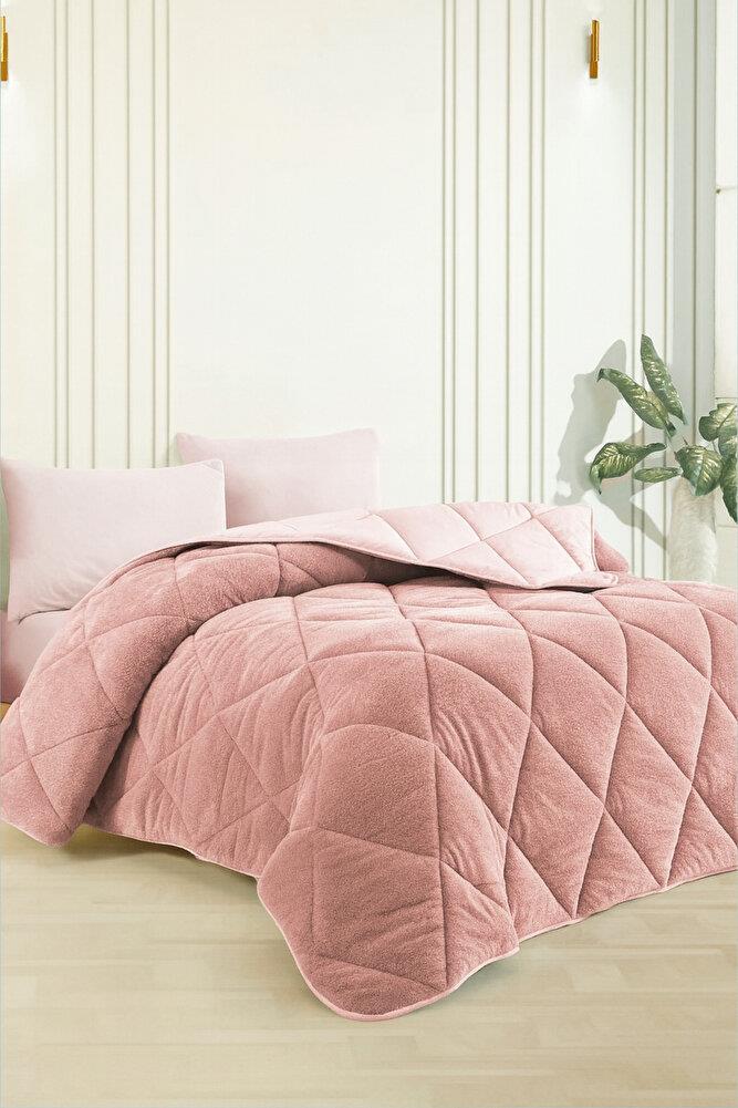 ÇİFT KİŞİLİK ÇİFT TARAFLI 195x215 LÜX WELSOFT YORGAN PUDRA