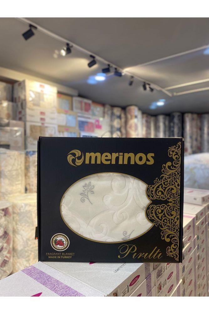 Merinos Pırıltı Çift Kişilik Battaniye ( Simli) KEMİK SİLVER Renk Tek Ebat Beden