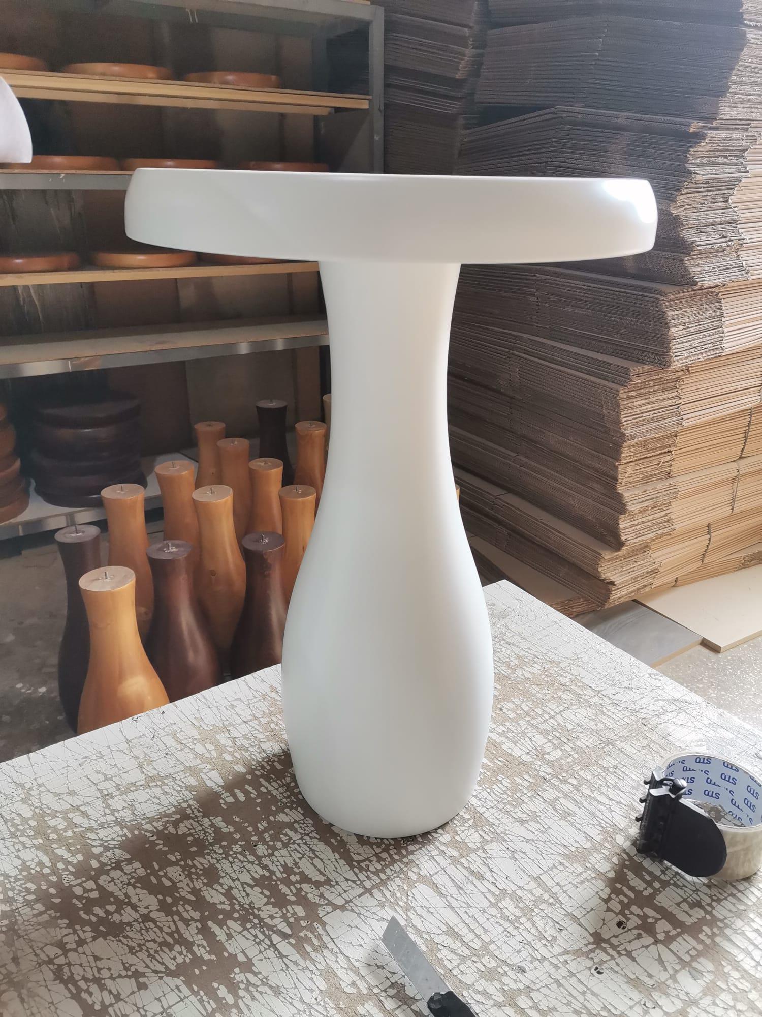 Vazo Mantar Sehpa Beyaz 43 Cm