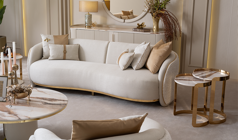 HİLTON 2'Lİ DÜZ KOLTUK (215CM)