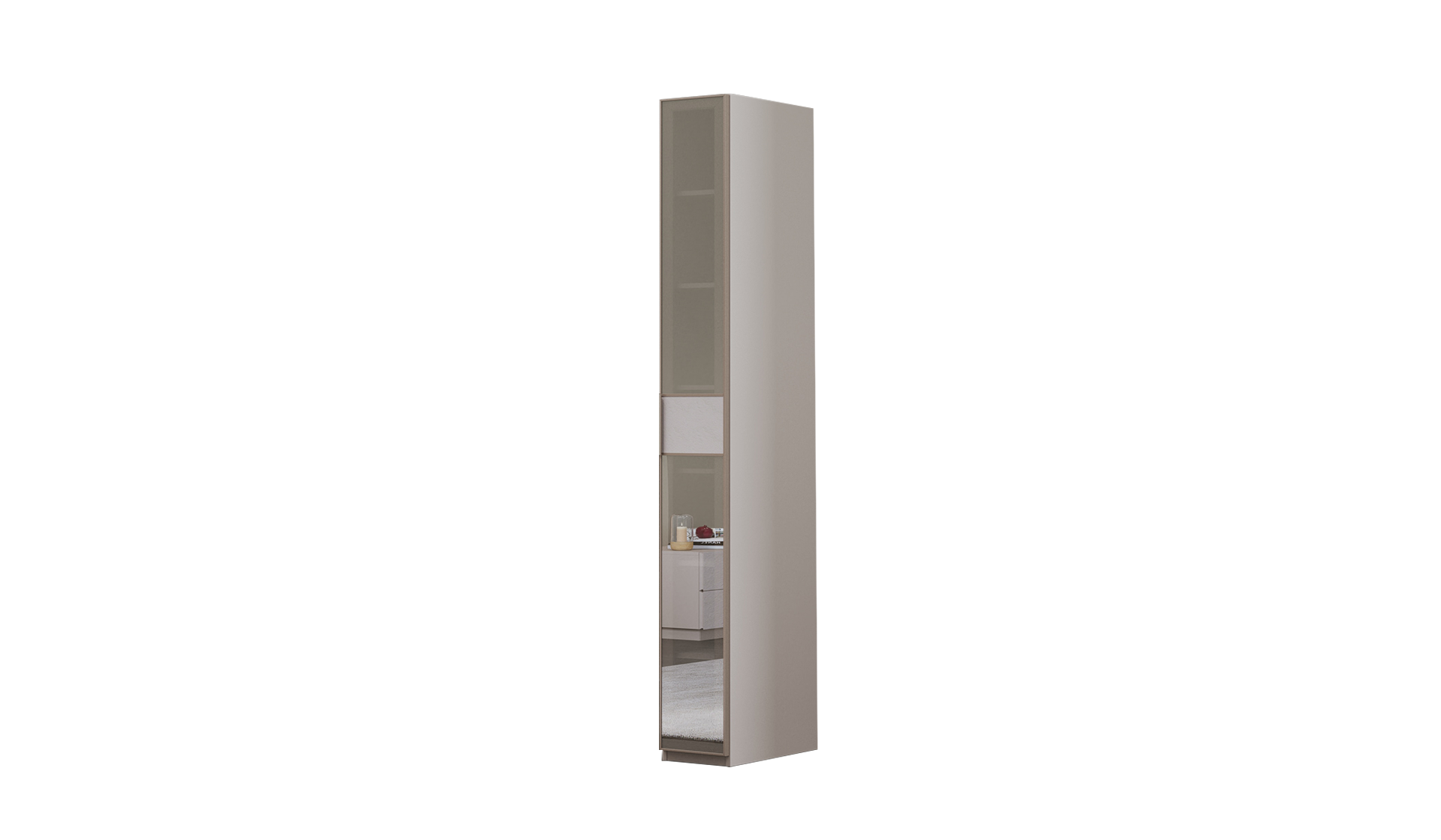 KAŞMİR MODÜLER DOLAP EK MODÜL 35 CM CAM KAPAKLI 