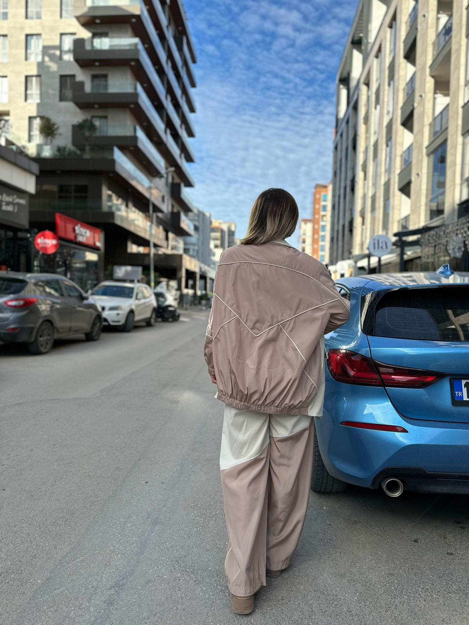 Bel/Paça Lastik Detay Pantolon 