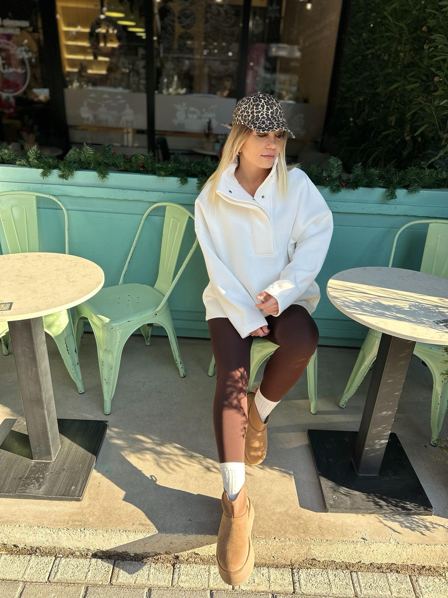 Beyaz Oversize Sweatshirt