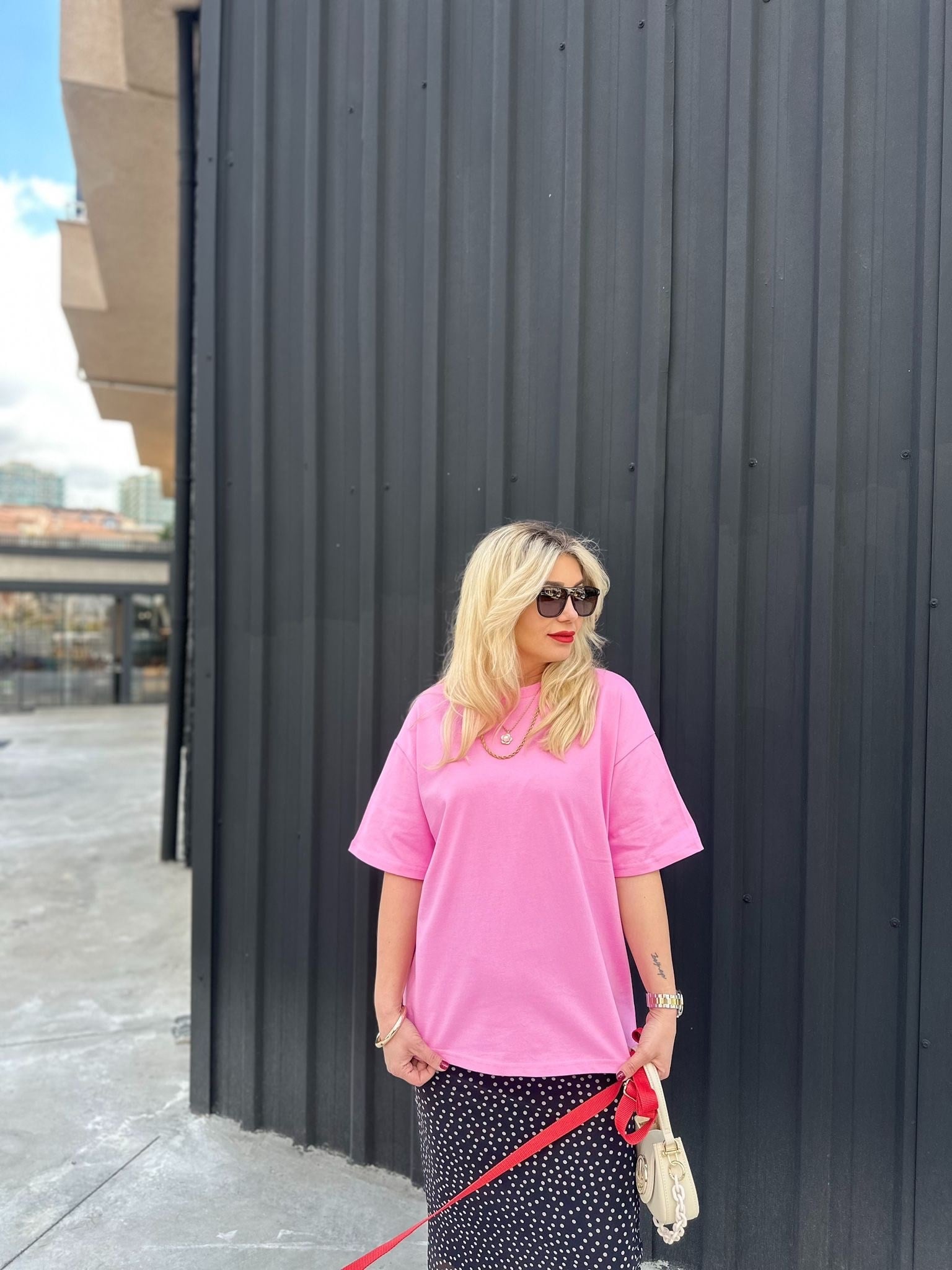 Pembe Uzun Tshirt