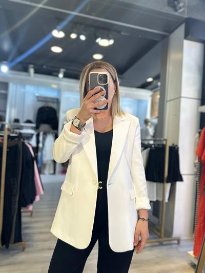 Beyaz Blazer Ceket