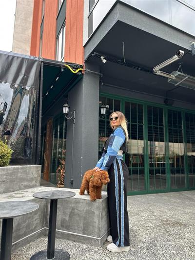 Denim Şerit Detay Pantolon