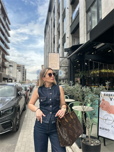 Denim Yelekli Takım