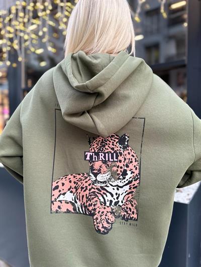 Kaplanlı Haki Sweatshirt