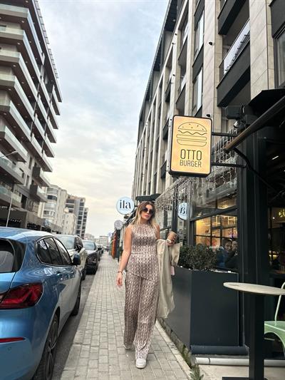 Pliseli Yılan Desen Takım