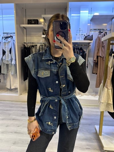 Tasarım Denim Yelek