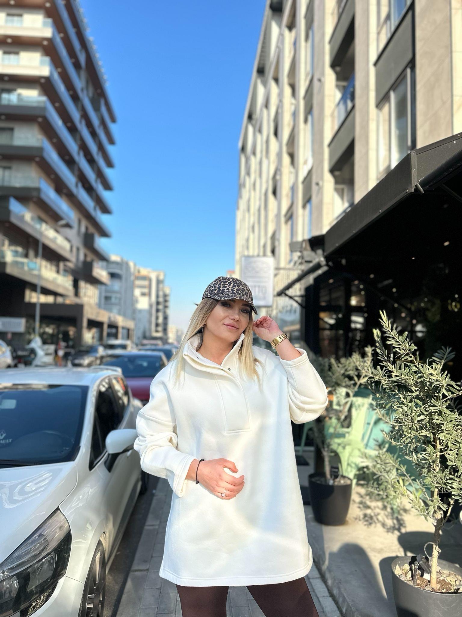 Beyaz Oversize Sweatshirt