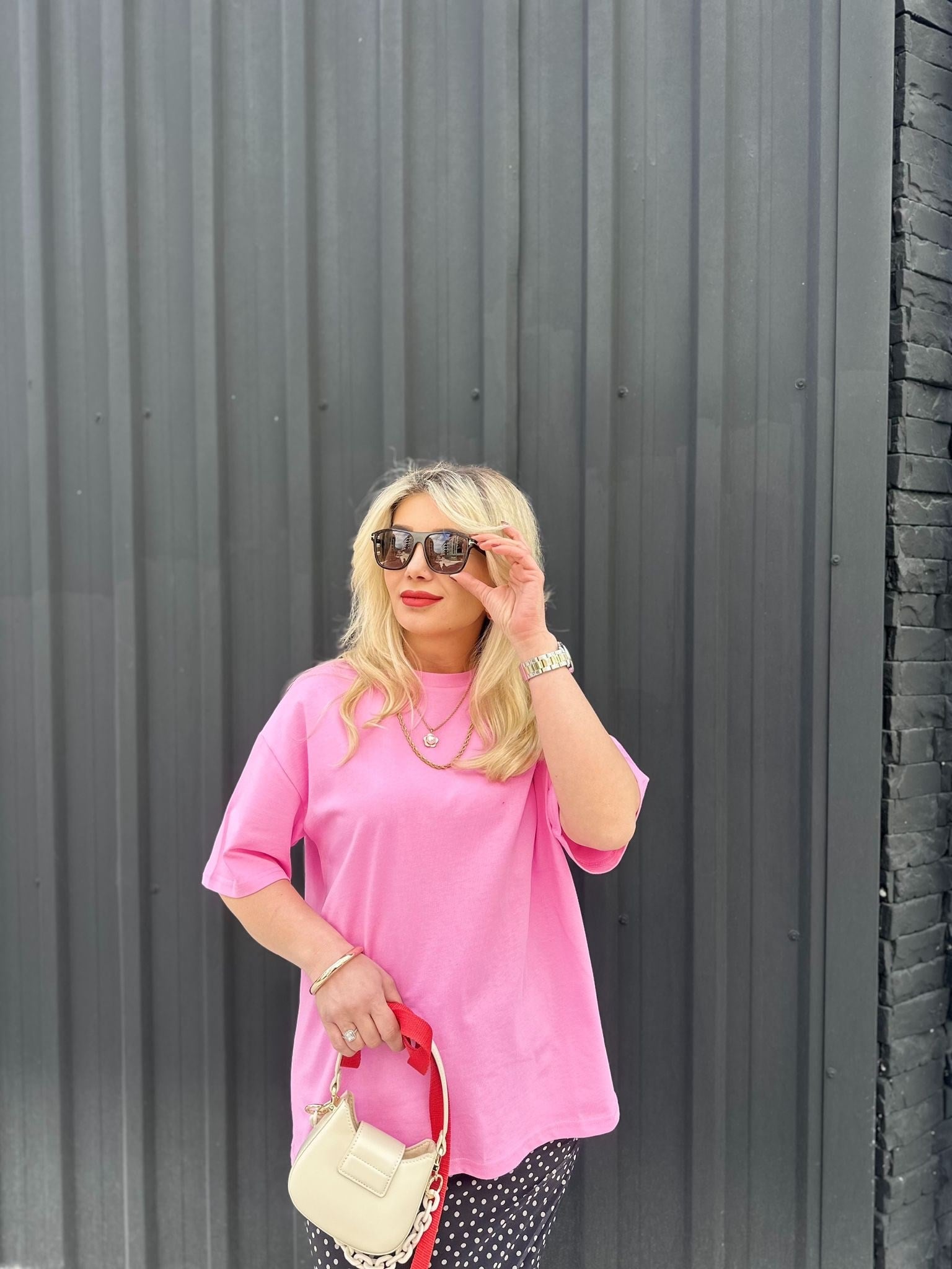 Pembe Uzun Tshirt