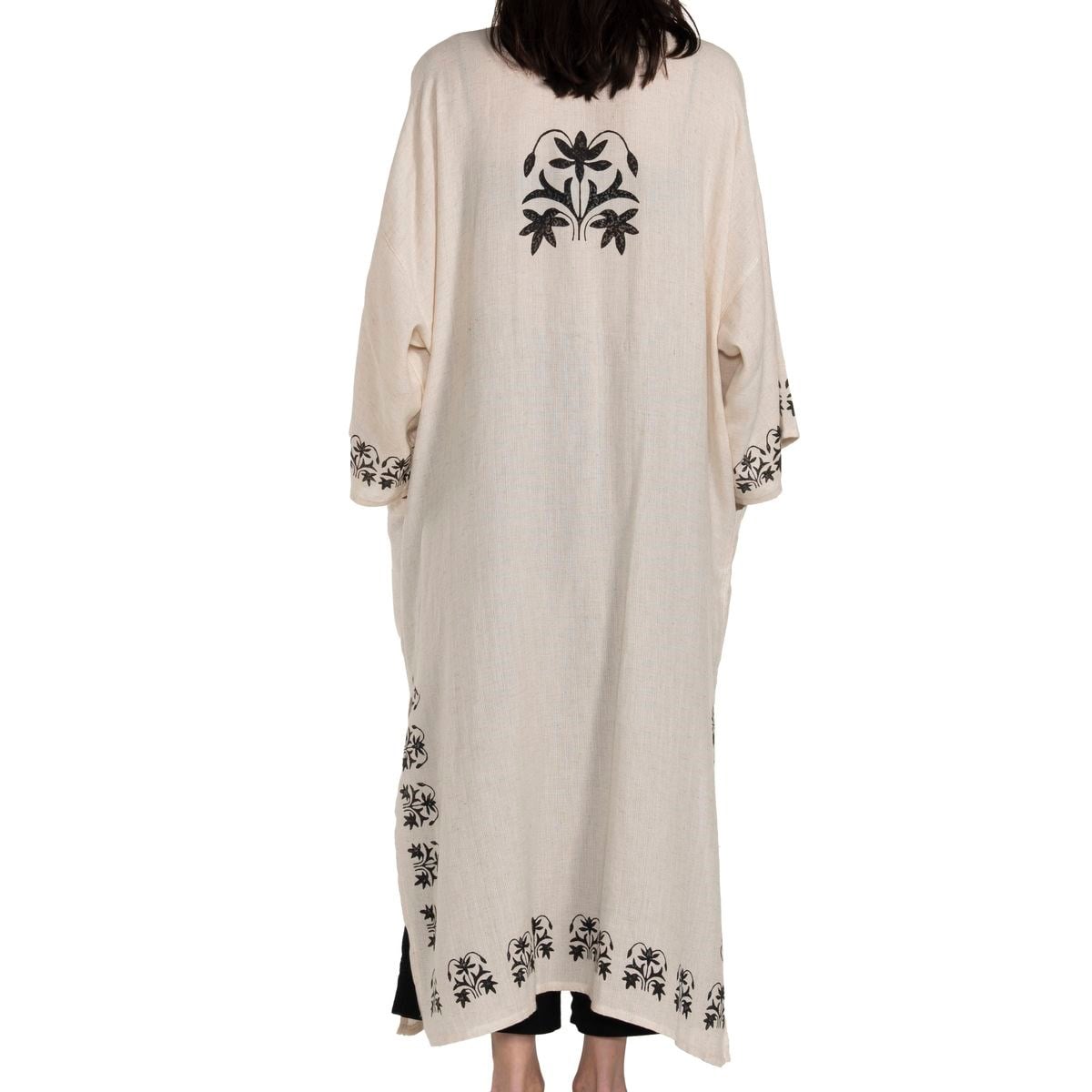 Asena Caftan Natural - Black