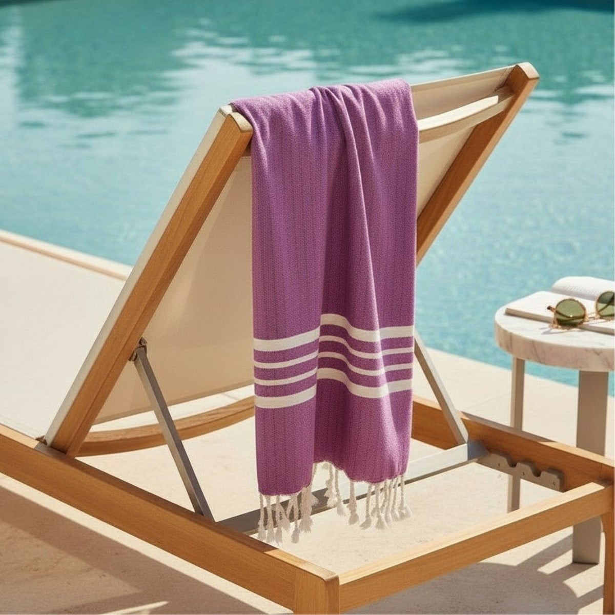 Bath & Beach Towel Krem Sultan Peshtemal Light Purple