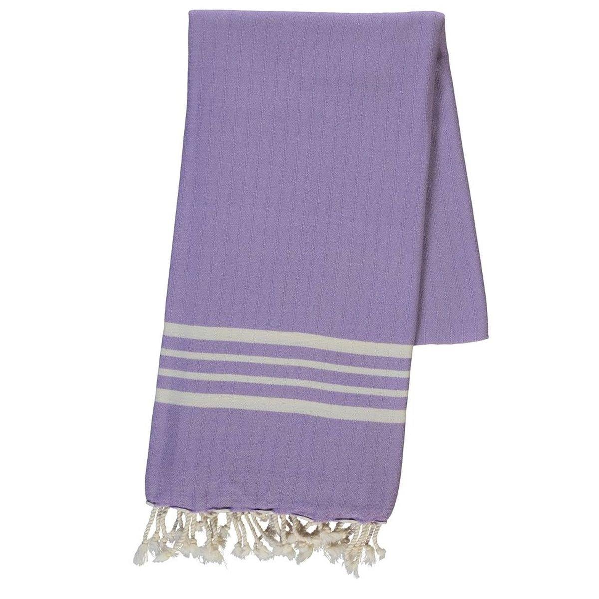 Bath & Beach Towel Krem Sultan Peştemal Koyu Lila