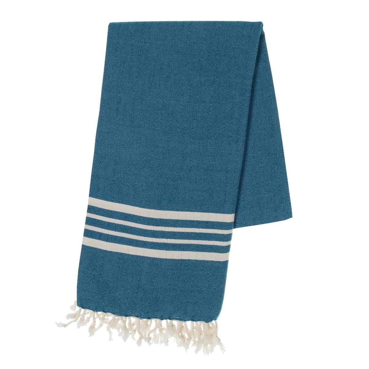 Bath & Beach Towel Krem Sultan Peştemal Petrol Mavisi