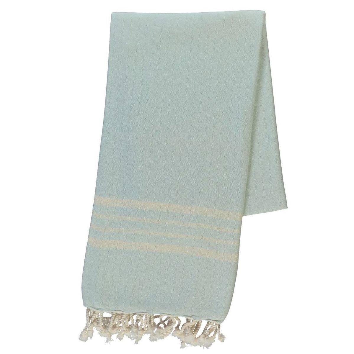 Bath & Beach Towel Krem Sultan Peştemal Buz Mavisi