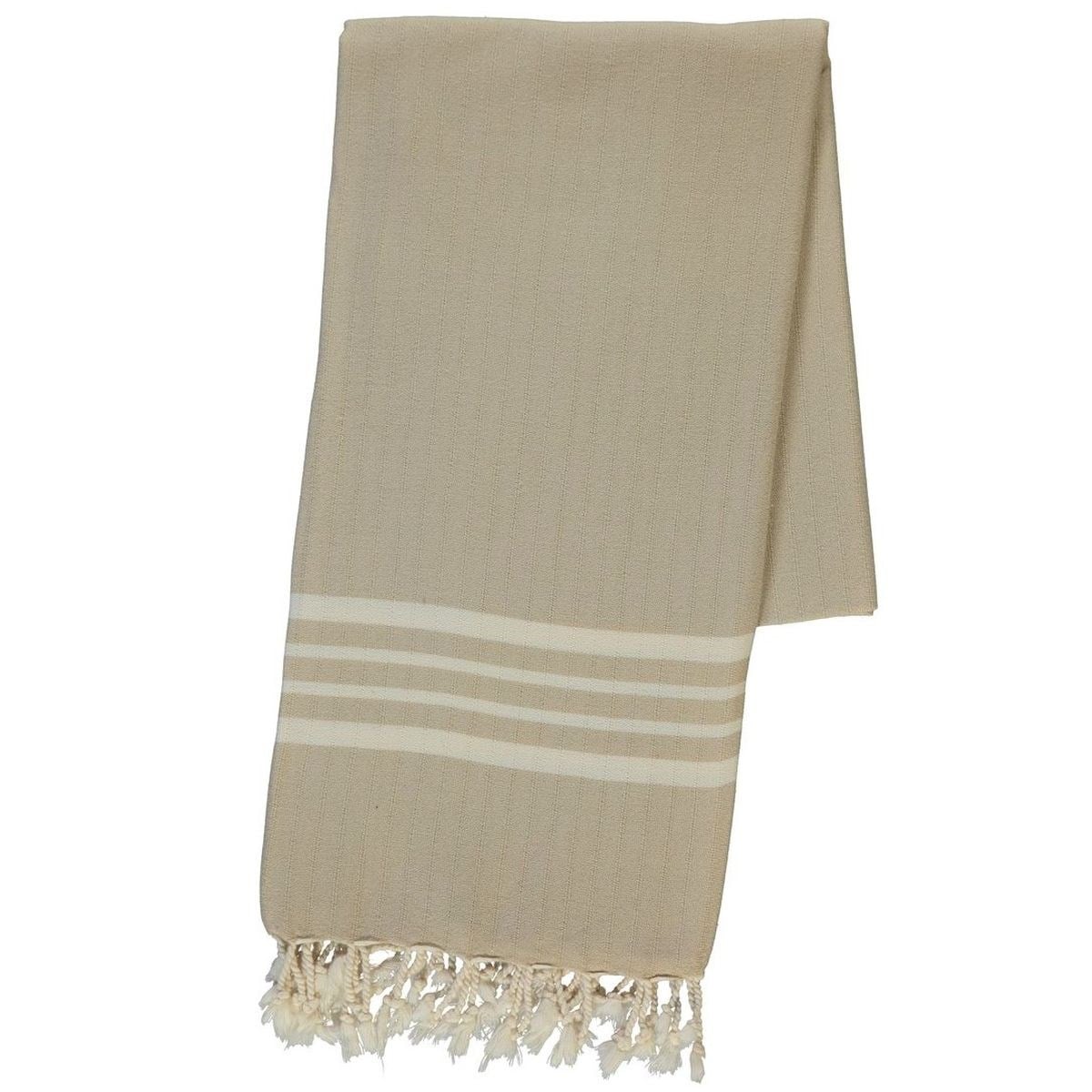Bath & Beach Towel Krem Sultan Peshtemal Beige