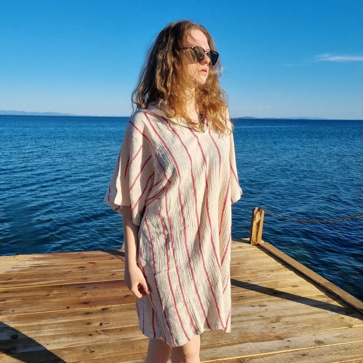 Denis With Hood Tunic Fuchsia