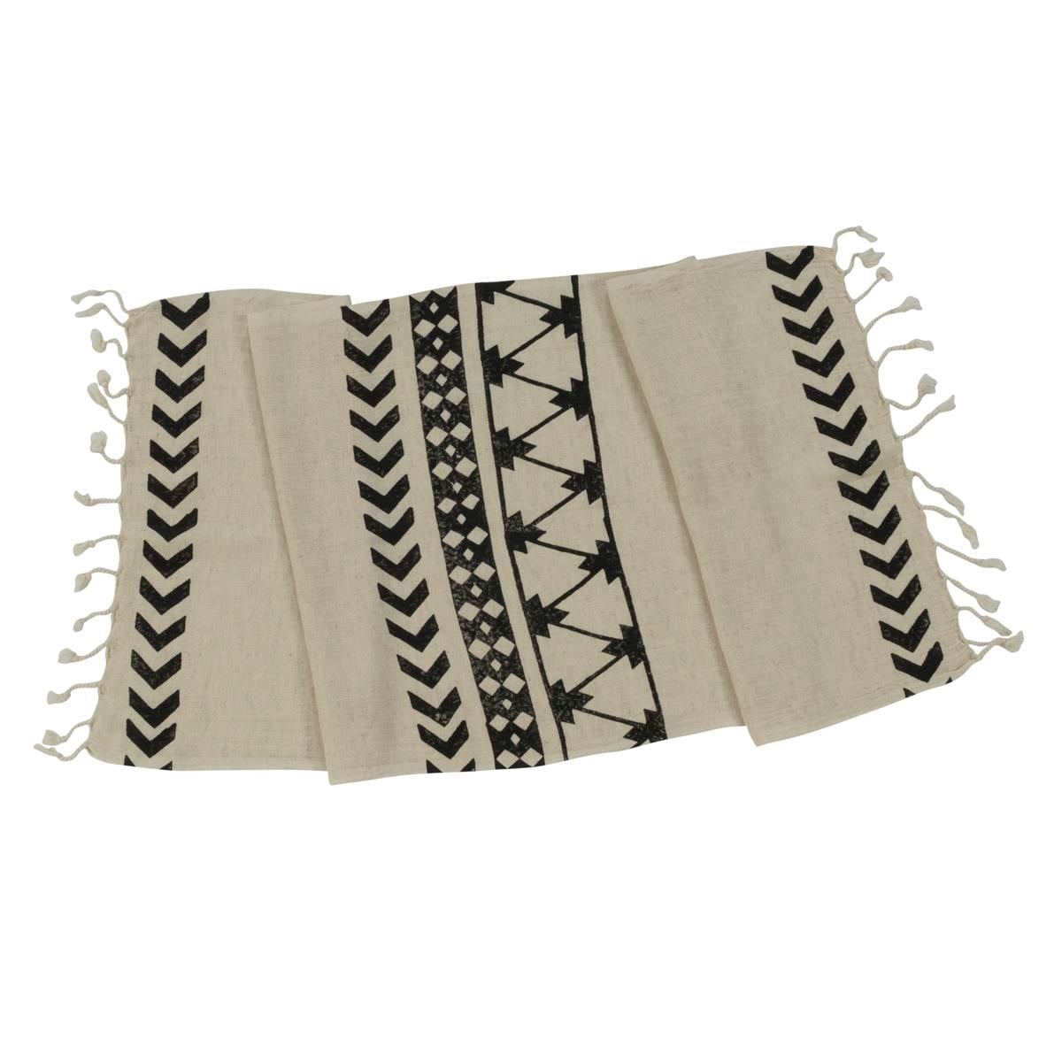 Dicle Peshkir Natural - Black