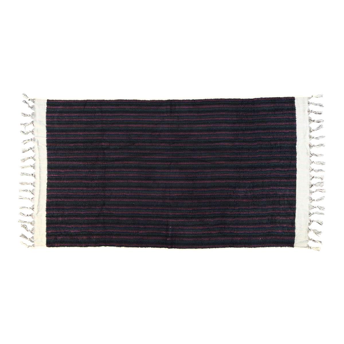 Vertically Striped Towel Bordeaux - Green