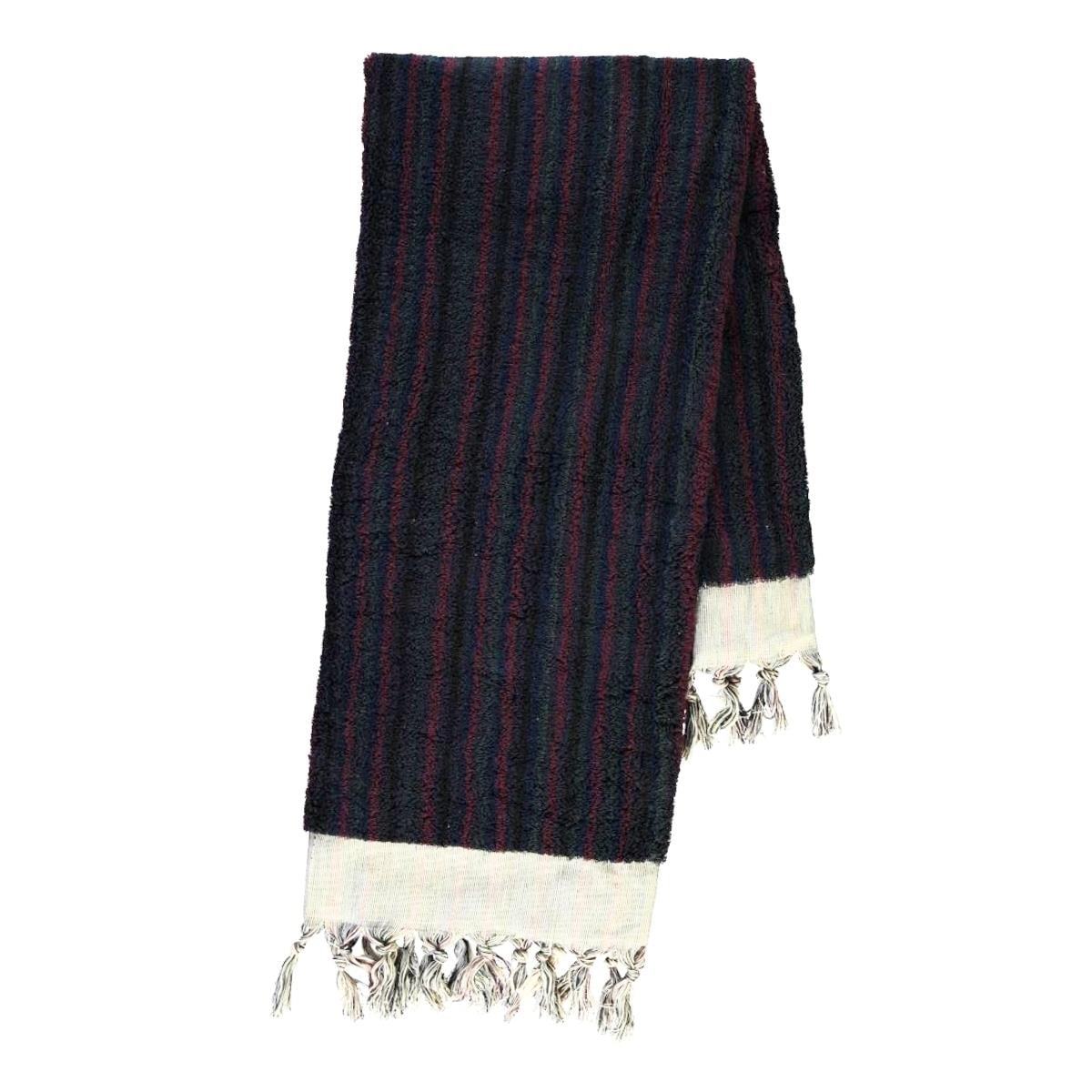 Vertically Striped Towel Bordeaux - Green