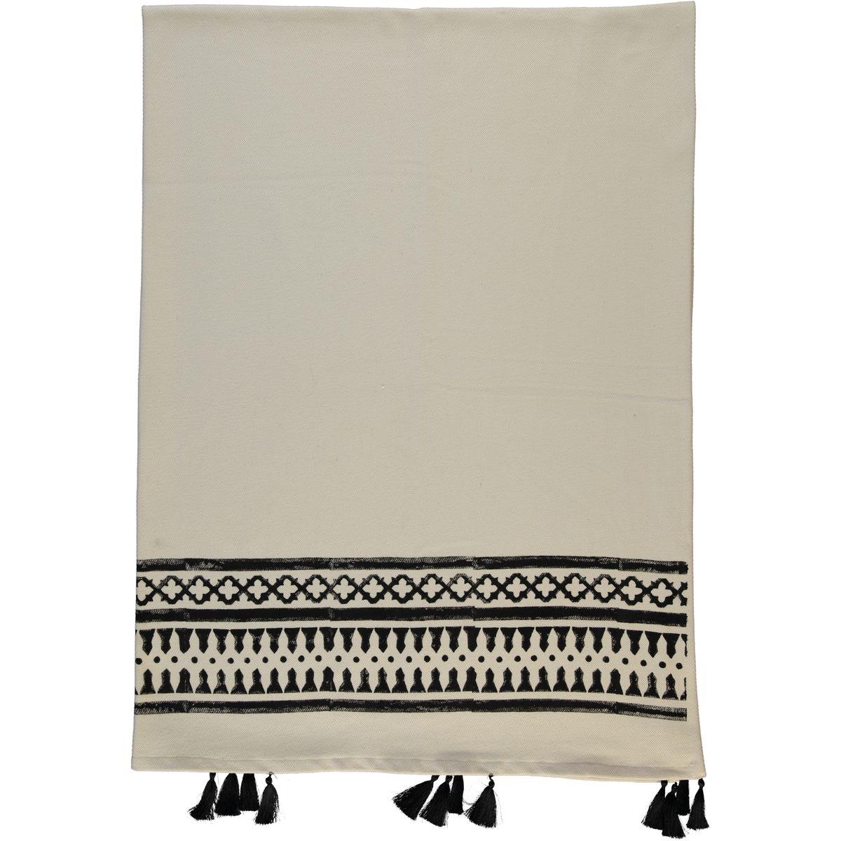 Dora Throw Natural - Black