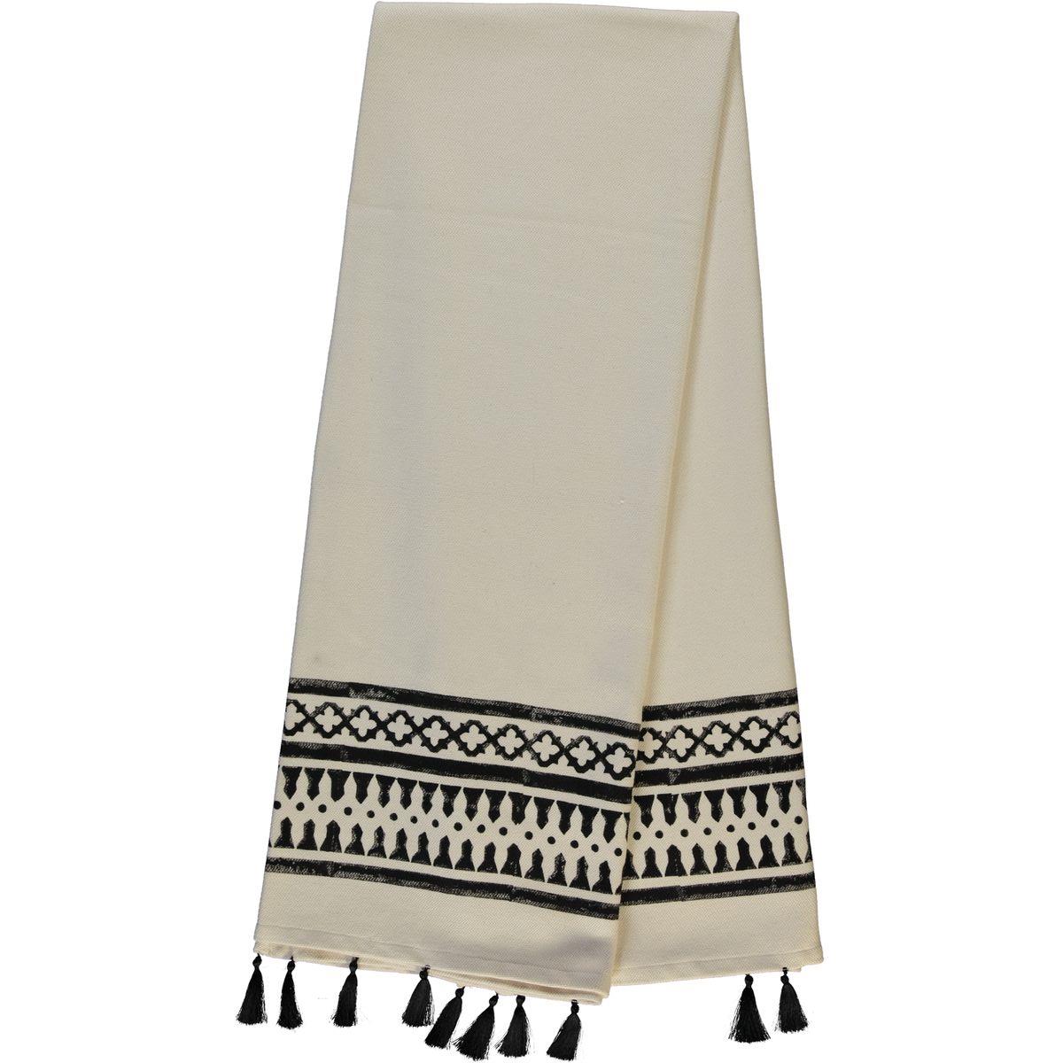 Dora Throw Natural - Black