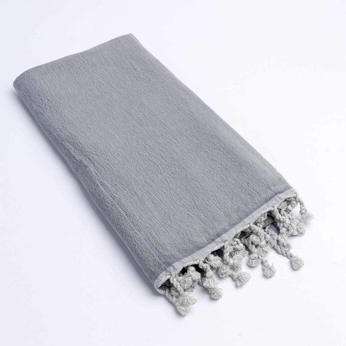 Double Peshtemal Dark Grey - Blue