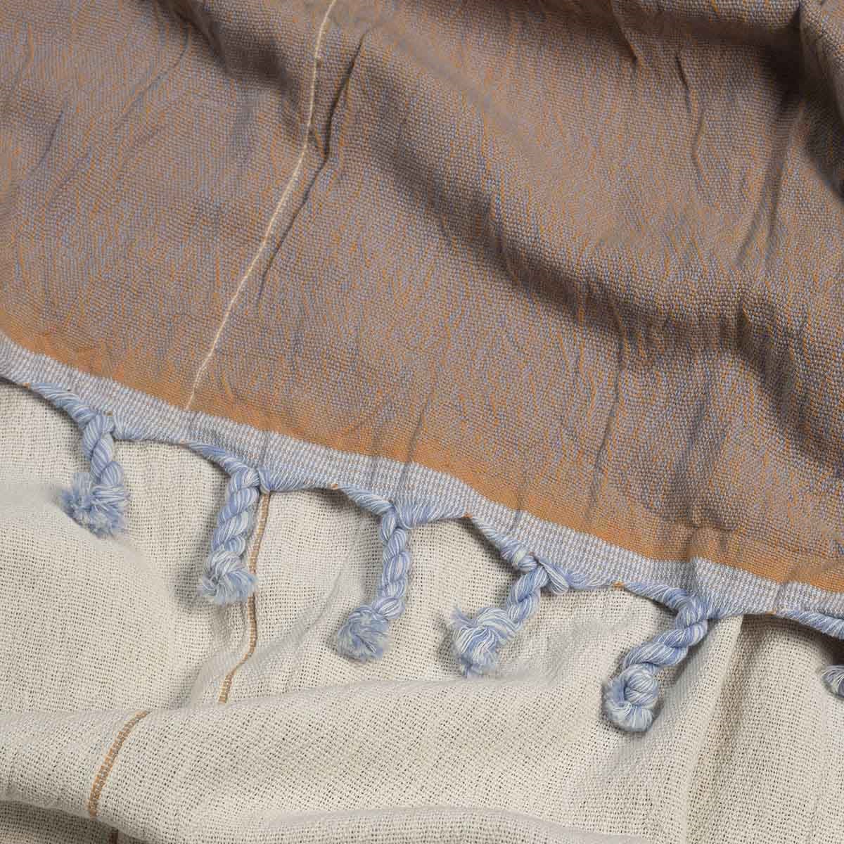 Double Peshtemal Orange - Blue