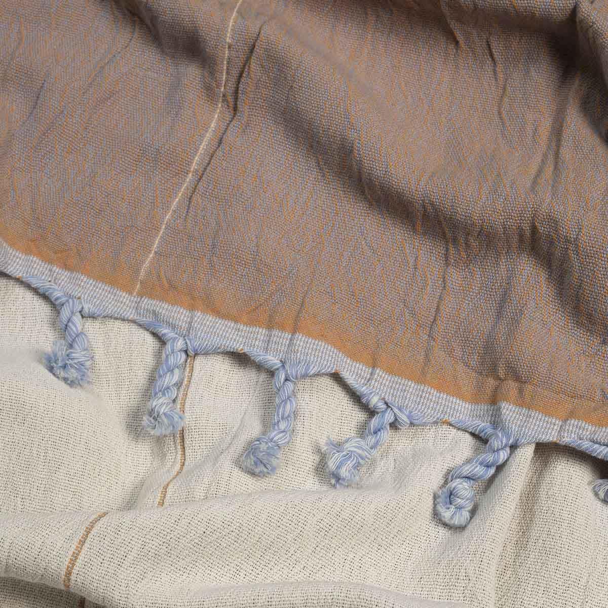 Double Peshtemal Orange - Blue