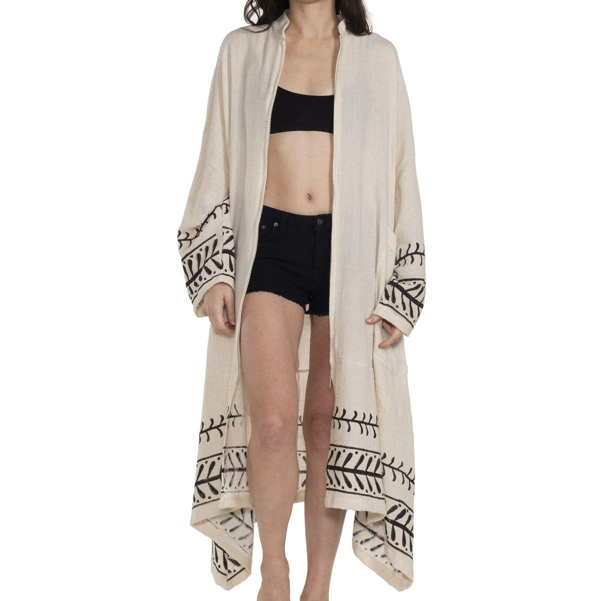 Gazel Caftan Natural - Black