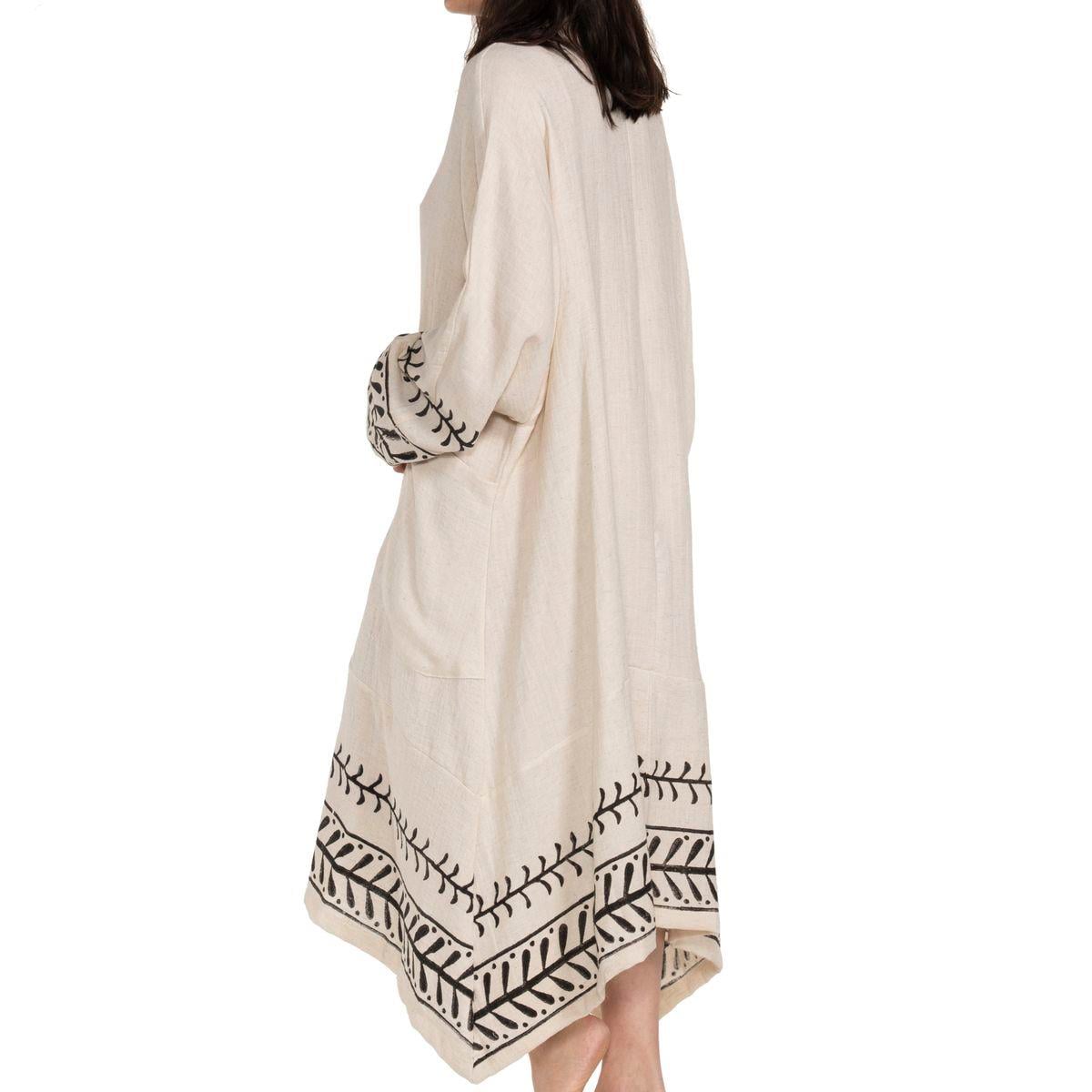 Gazel Caftan Natural - Black