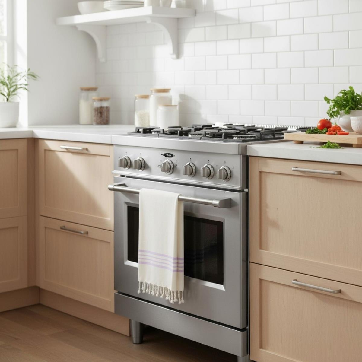 Hand Towel Krem Sultan Peshkir Natural - Light Lilac