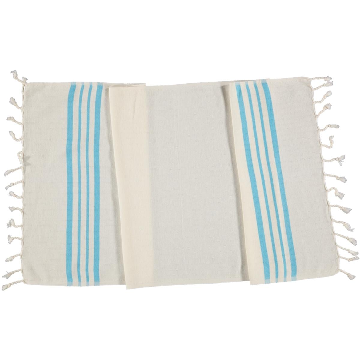 Hand Towel Krem Sultan Peshkir Natural - Turquoise