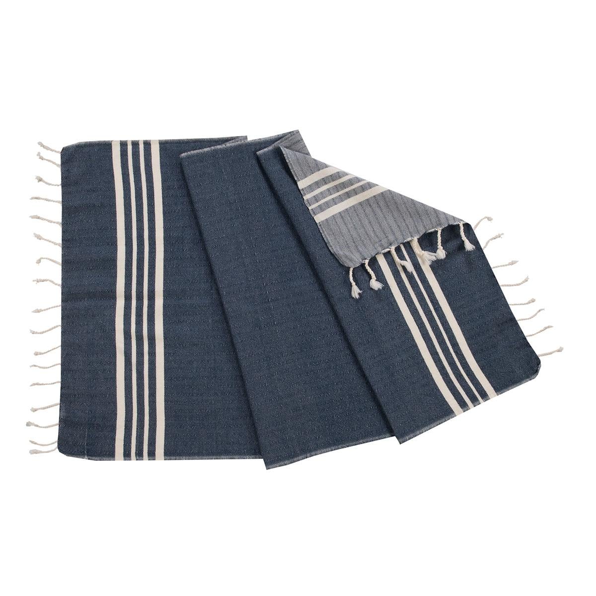 Hand Towel Krem Sultan Peşkir Lacivert