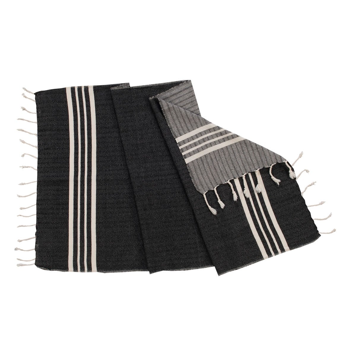 Hand Towel Krem Sultan Peşkir Siyah