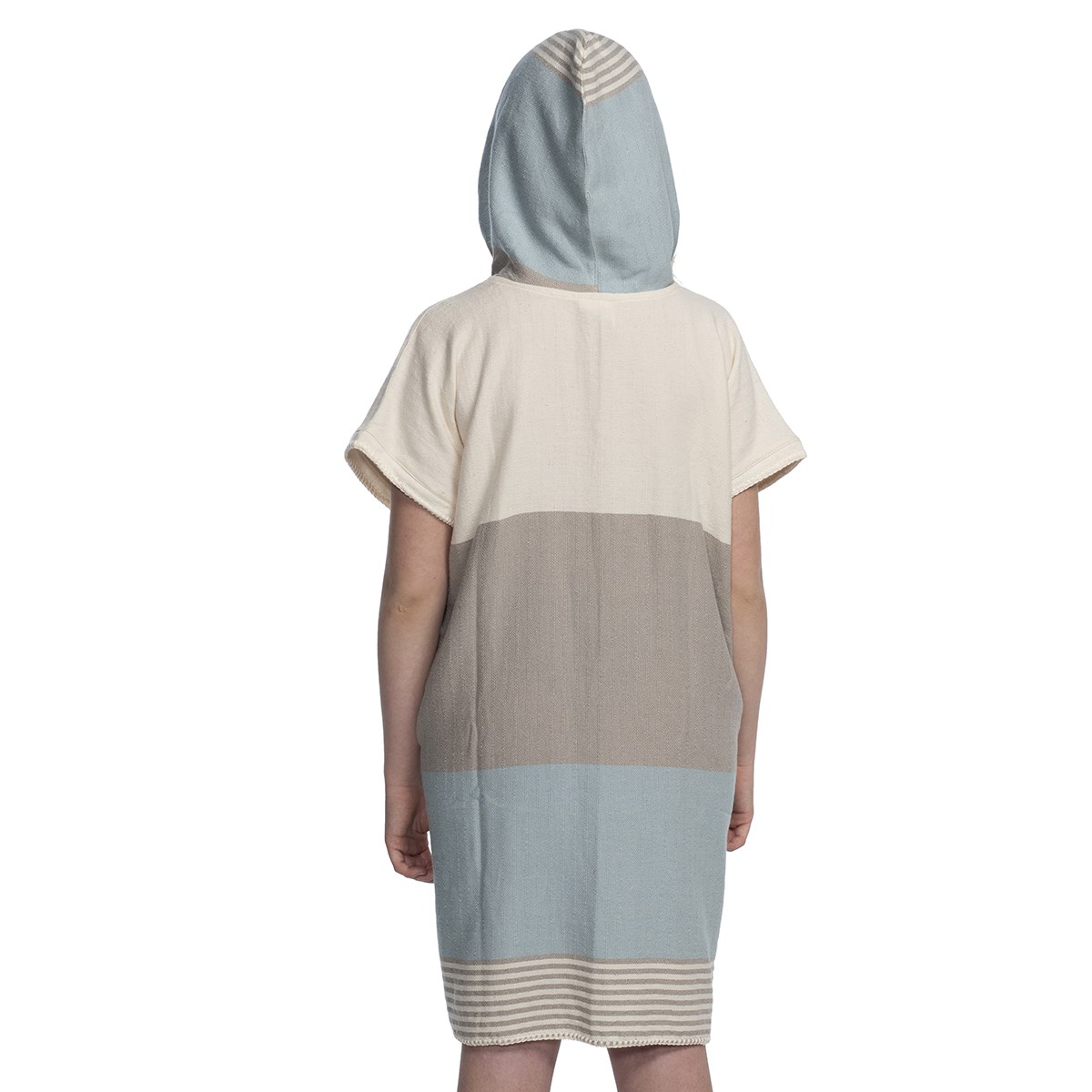 Twin Sultan Poncho Taupe - Light Blue - Natural