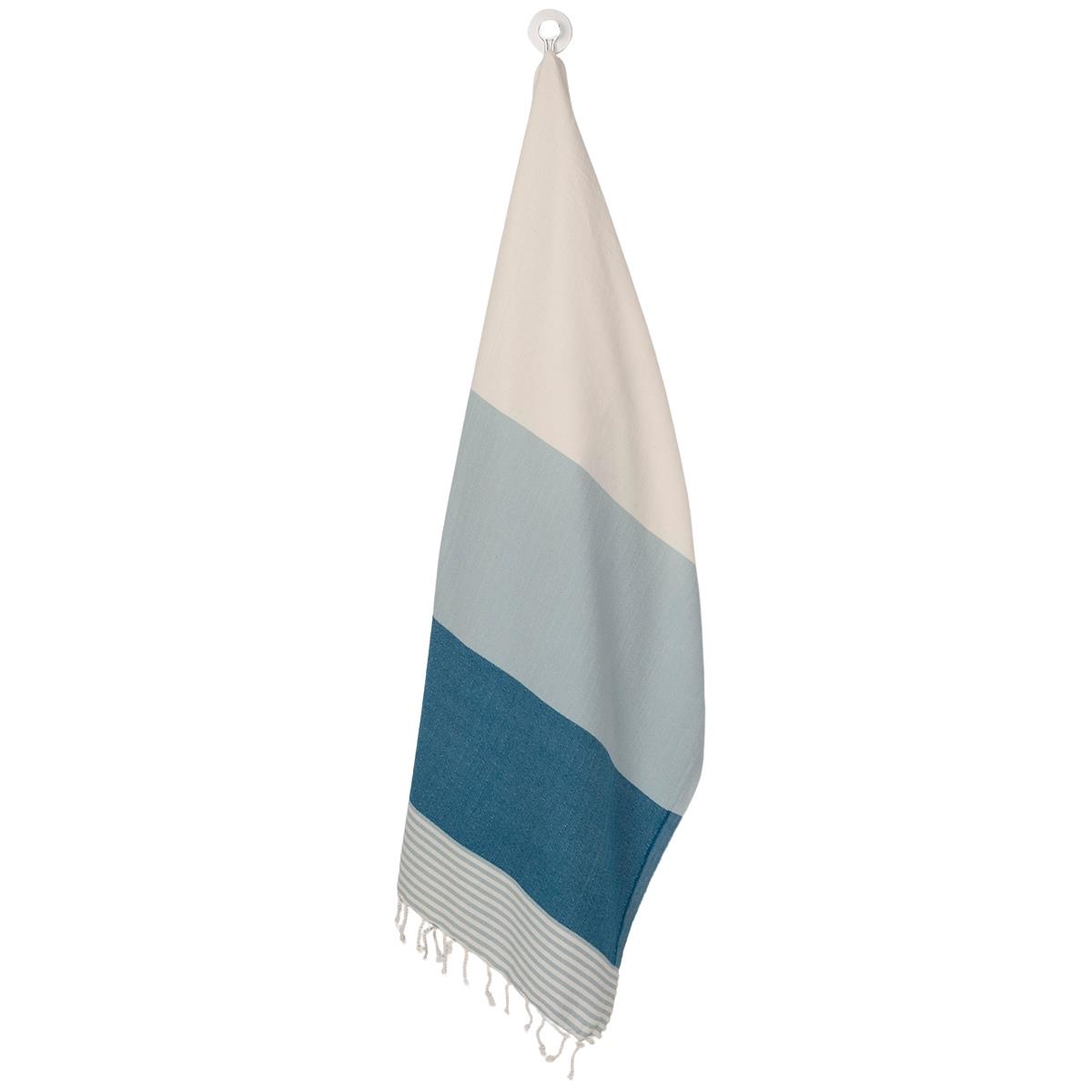 Twin Sultan Peshtemal Light Blue - Petrol Blue - Natural