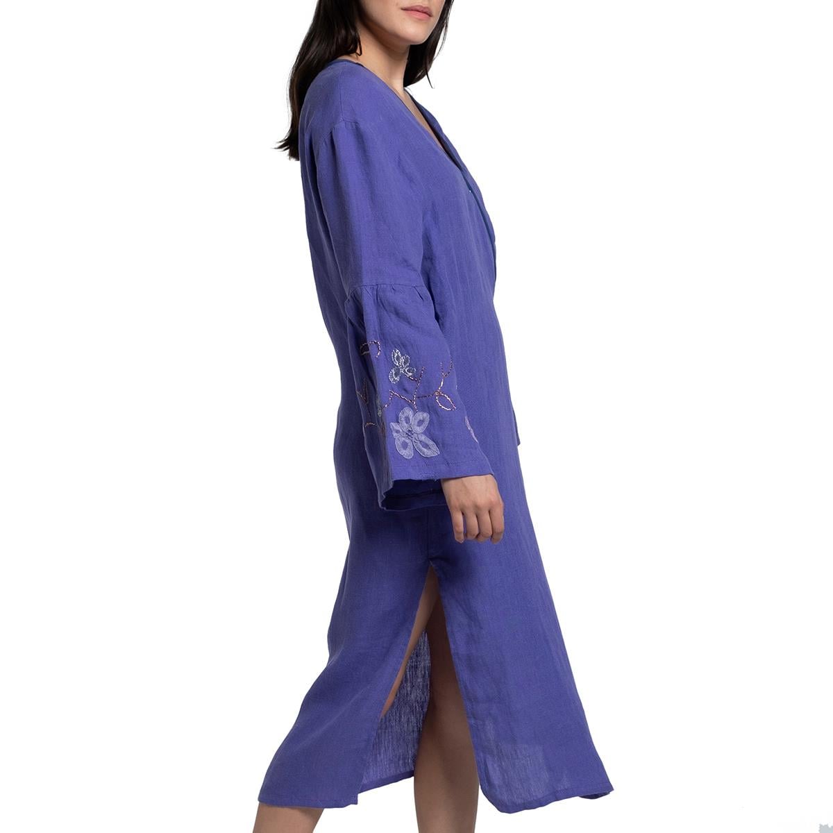 Hand Beaded Dressing Gown Violet