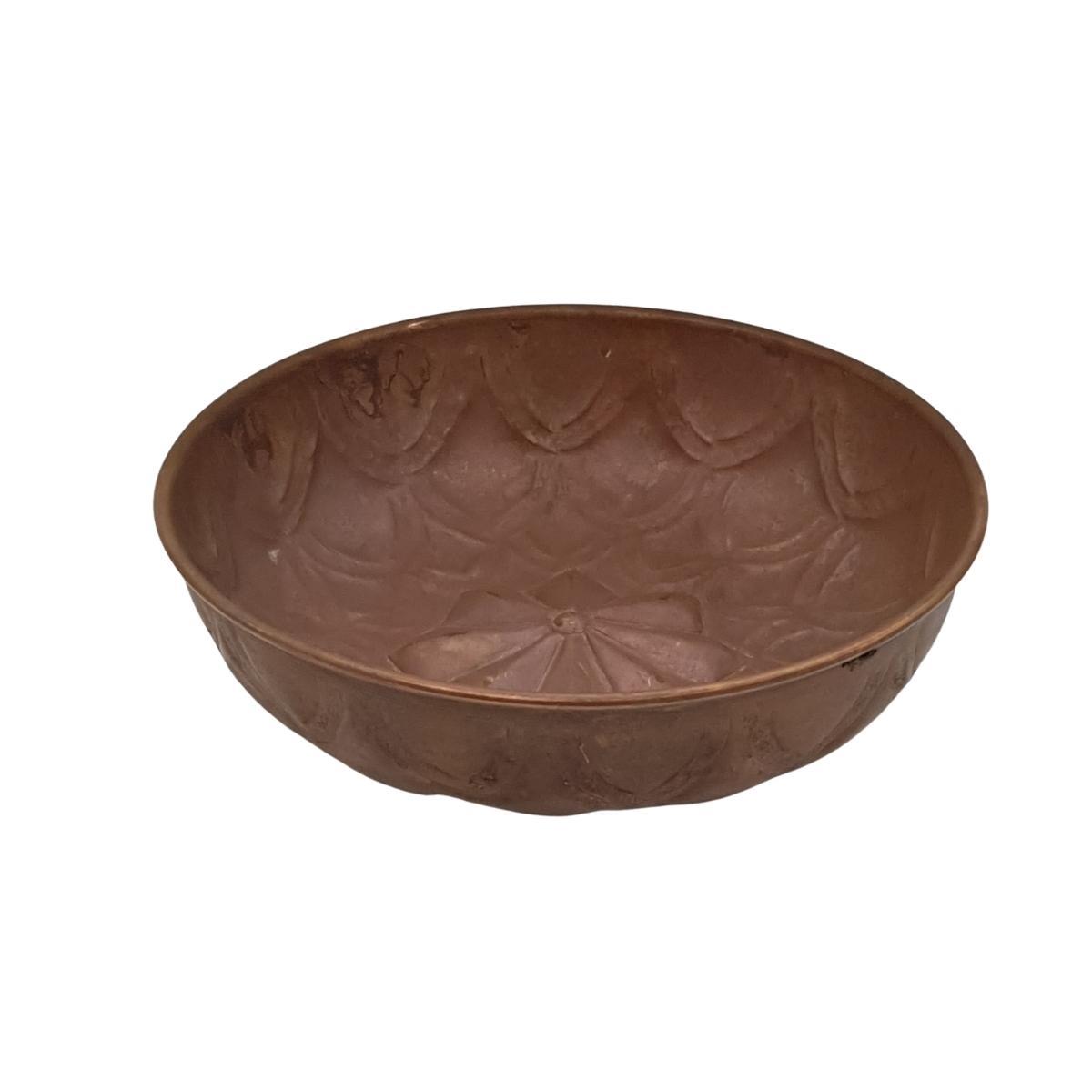 Decorative Pattern Bath Bowl Copper