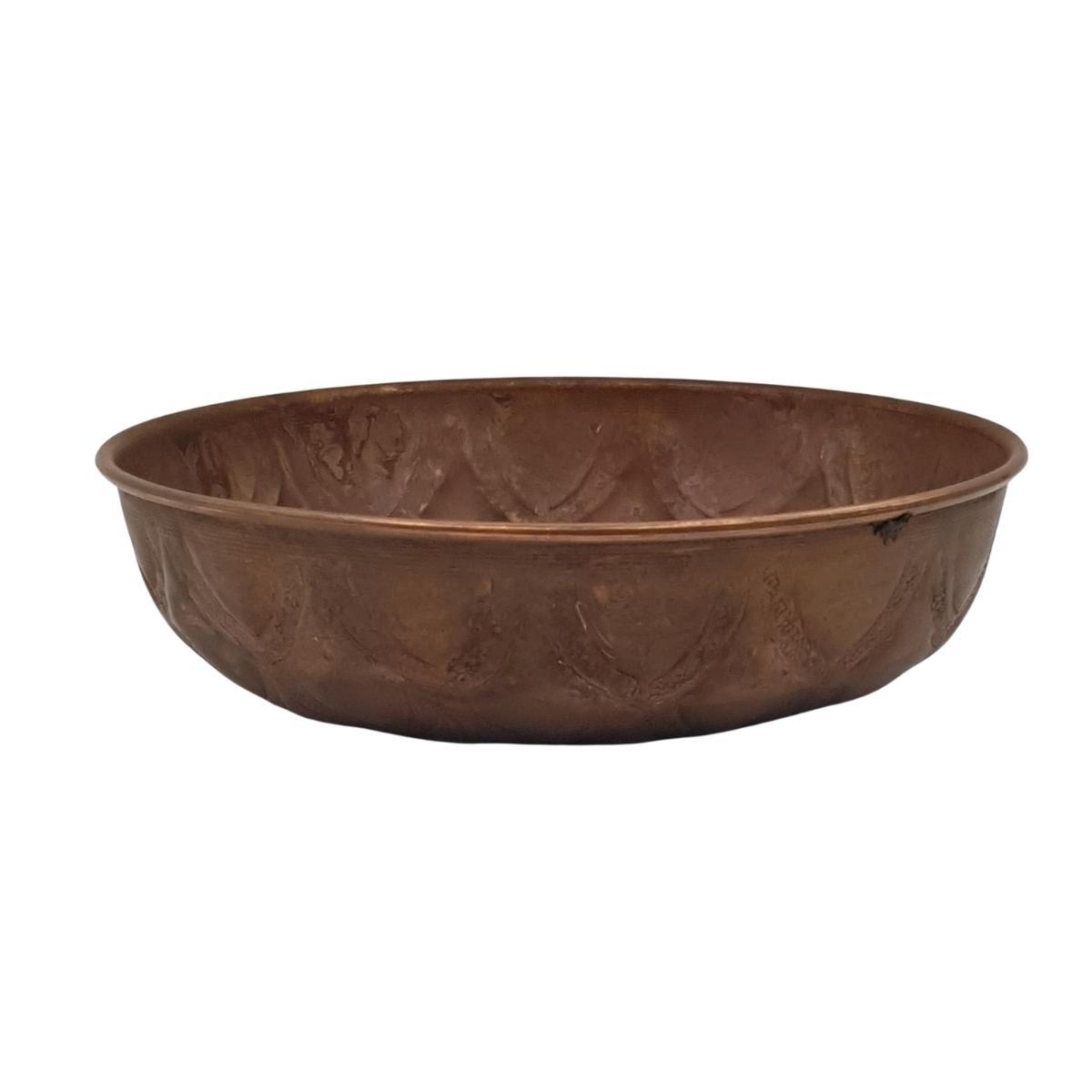 Decorative Pattern Bath Bowl Copper