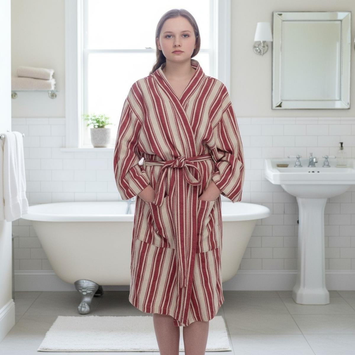 Karakız Bathrobe Kimono Bordeaux
