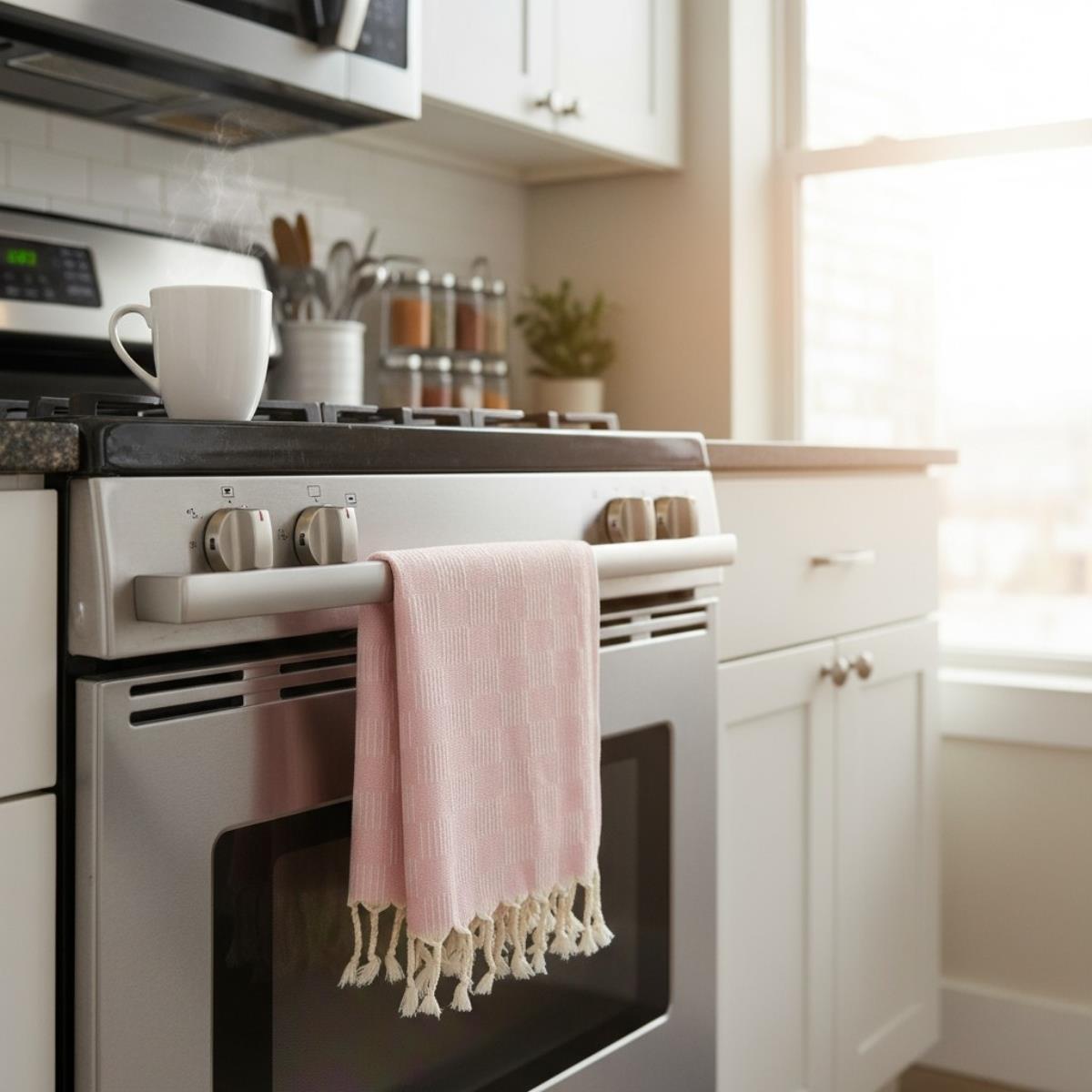 Kare Peşkir Gül Pembe