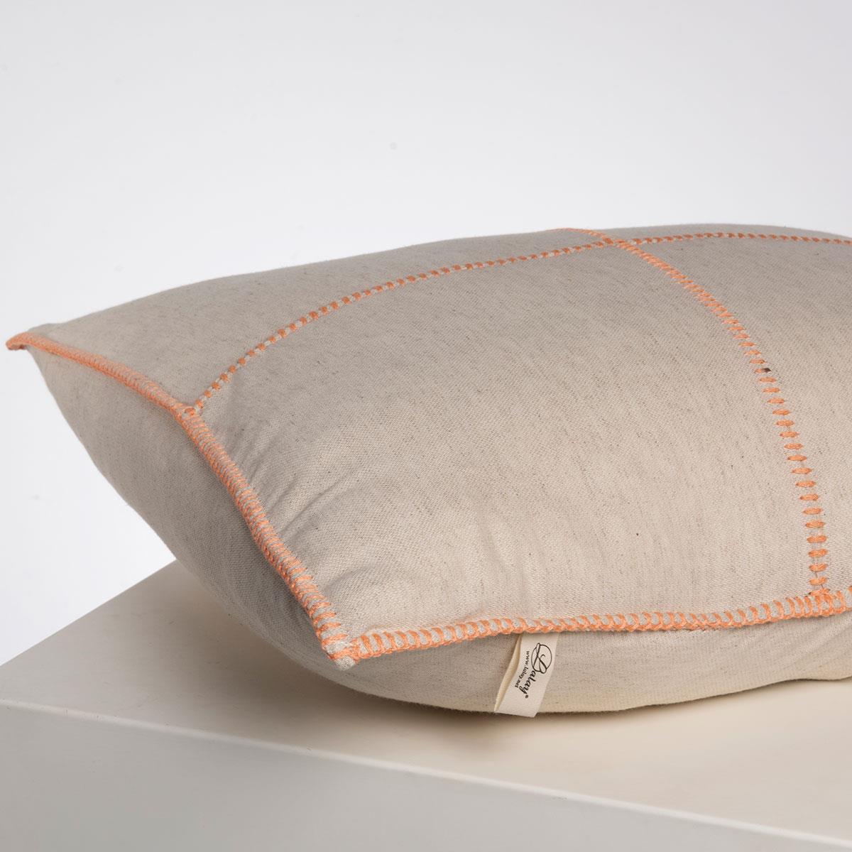Patchwork Classic Cushion Cover Natural - Melon