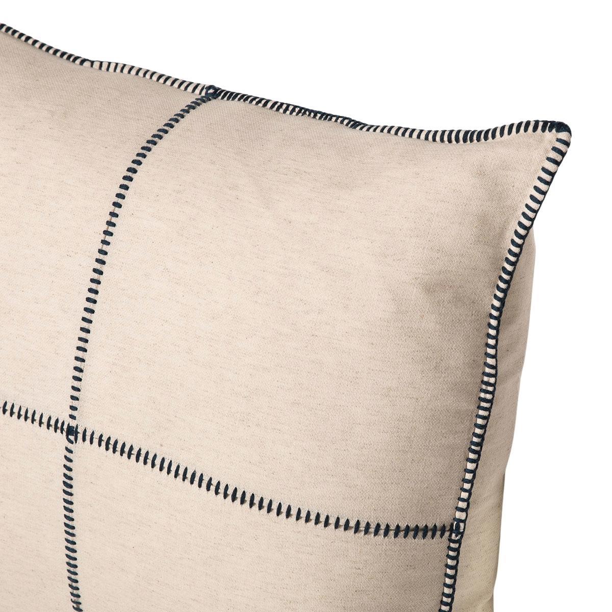 Patchwork Classic Cushion Cover Natural - Black