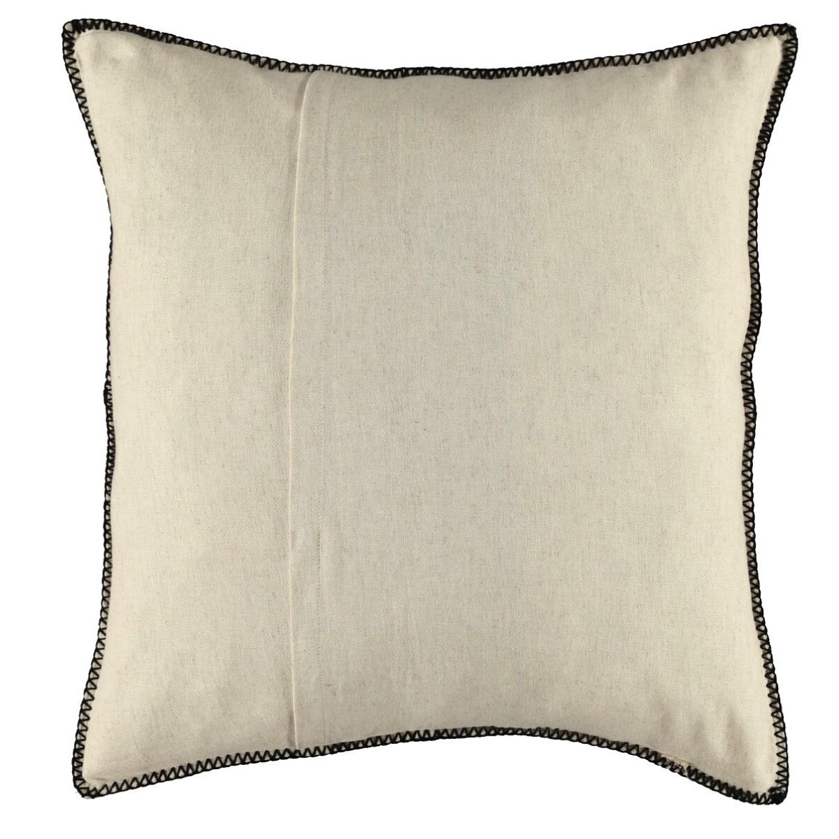 Patchwork Classic Cushion Cover Natural - Black