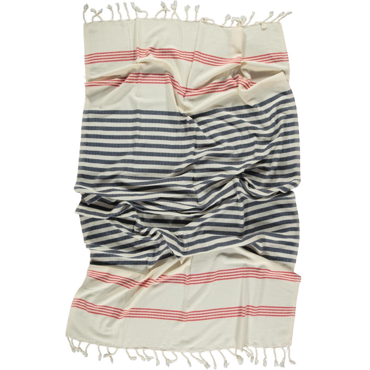 Krem Sultan Fun Peshtemal Red - Navy - Natural