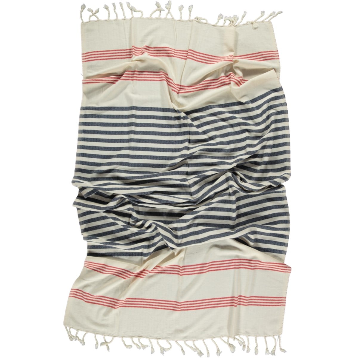 Krem Sultan Fun Peshtemal Red - Navy - Natural