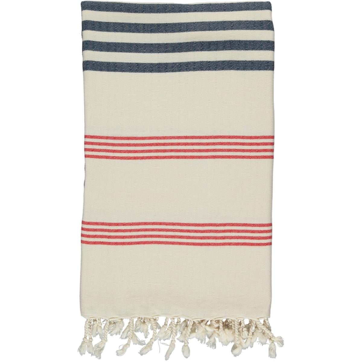 Krem Sultan Fun Peshtemal Red - Navy - Natural
